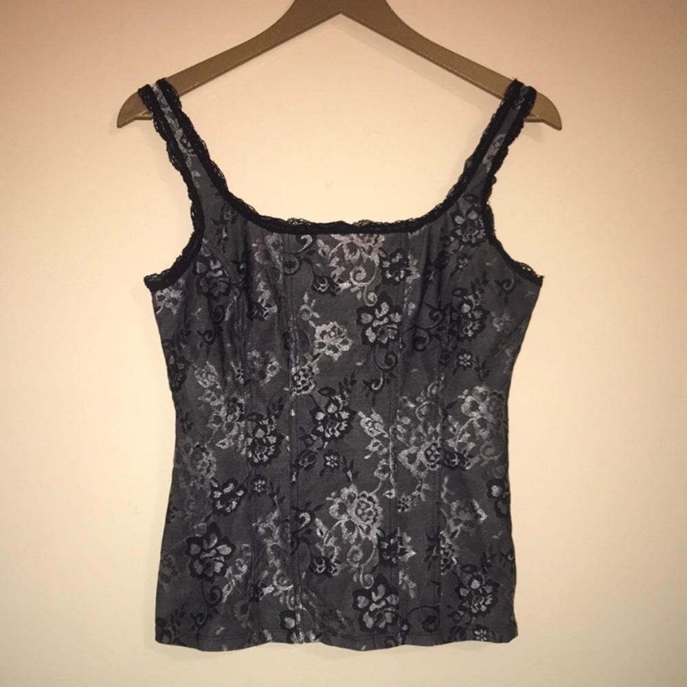 White House Black Market Floral Printed Tank